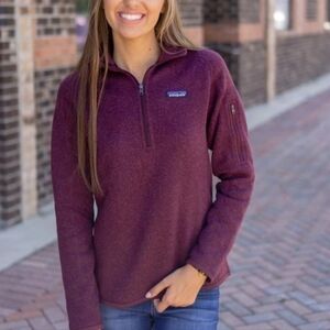 Patagonia Better Sweater 1/4 Zip Fleece Pullover Burgundy XXS